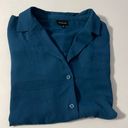 Who What Wear  Blue Button Up Blouse Size M Photo 3