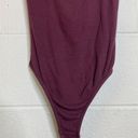 Missguided Burgundy Sleeveless High Neck Cut Out Chest Bodysuit Size 2 Photo 4