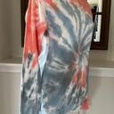 Mango Dreamsicle Sweatshirt Tie Dye Cozy Cotton Blend Loungewear  Surf Size S NWT Photo 1