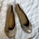 Jack Rogers  Holly Gold Knot Scalloped Metallic Ballet Flat 9.5 Holiday Photo 1