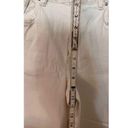 & Denim Women's High Waist Raw Cut Wide Leg Crop Pants White Light Wash Size 31 Photo 4