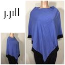 J.Jill New.  blue pancho with black border. One size. Retails $89 Photo 1