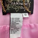 Champagne Italy Pink Jewel Encrusted Pastel Pink Church Suit Blazer, Size 12 Photo 5