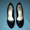 Fioni 𝅺 black shinny pumps stacked heel size 7.5 Photo 1