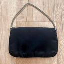 La Regale Vintage 1950s  Dianmond Shape Rihnstones Black Satin Evening Bag Clutch Photo 2