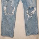 American Eagle Light Wash Stretch High Rise Curvy 90s Straight Leg Jeans Photo 2