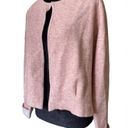 Tahari  Blush Heather White Open Front Fitted Thick Knit Blazer Sweater Cardigan Photo 1