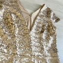 Dress the Population  Zoe Sequined Dress V-Neck Mini Party Dress Cap Sleeve Small Photo 8