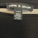 Cable & Gauge CABLE & GUAGE BLACK TOP L/S  WITH SILVER RINGS DOWN SLEEVE Photo 1