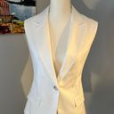 EXPRESS Woman White Sleeveless Blazer Photo 0