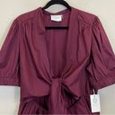 Tuckernuck  Hyacinth House Burgundy Piper Tie Front Blouse NWT Size XXL Photo 4