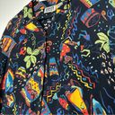Chico's Vintage  Womens Novelty Print Casual Button Down Short Sleeve Top 0 Rayon Photo 6