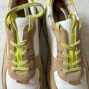 Madewell  Kickoff Trainer Sneakers Neon Green Womens 9.5 Lace Up Suede Photo 4