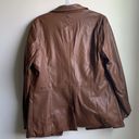 Laundry by Shelli Segal New!  Faux Leather Blazer (Sz XL) Brown Photo 7