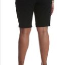 Riders By Lee  Womens Black Denim Bermuda Shorts Size 26W New Photo 2