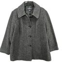 London Fog  Womens Wool Blend Winter Peacoat Jacket Size 1X Gray Pockets Lined Photo 0