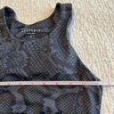 Anthropologie  All Fenix Racerback Sport Bra Python Snake Charcoal Gray Small Photo 11