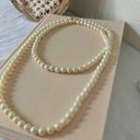 American Vintage Vintage “Georgette” Peachy Pink Long Pearl Necklace 36” Classic Femme Elegant Photo 4