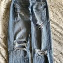 American Eagle Ripped Light Wash Mom Jeans Photo 0