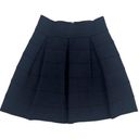 Ginger G A-Line Navy Blue Pleated Mini Skirt Size Medium Photo 0