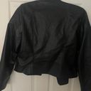 Black Leather Jacket Size L Photo 2