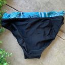 Gottex  Swim Bikini Bottom Animal Print Banded Black Blue Size 6 Photo 1