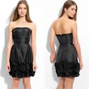 Max and Cleo  Rosette Embellished Trim Strapless Taffeta Special Occasion Dress 10 Photo 1