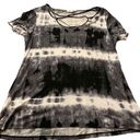 Cloud Chaser Printed Short Sleeve Shirt Top Black Medium Photo 0