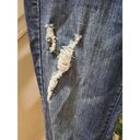 Bebe 2b  Women's Blue Denim Pockets Skinny Leg Distressed Skinny Jeans Size 29 Photo 3