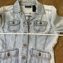 DKNY  Jeans Distressed Light Wash Denim Blue Blazer Jacket ~ Size XS Photo 10