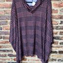 Lane Bryant NWT  Brown Black Houndstooth Poncho Turtleneck Sweater Women's 22/24 Photo 0