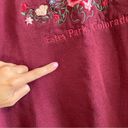 Jerzees ✨ Maroon Estes Park Colorado Floral Embroidered Crewneck Sweatshirt Large Photo 3