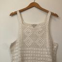 Joie  Zaylee Crochet Sleeveless Fringe Hem Top Cream Beige 100% Cotton Medium M Photo 3