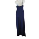 Lulus  Surplice V-Neck Ruched Gathered Pleats Side Slit Gown Maxi Dress Medium Photo 1