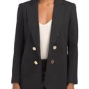 Anne Klein  Black Faux Double Breasted Jacket Blazer Size L Photo 0