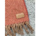 Coach  wool pink and tan fringe hem scarf Photo 2