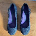 blowfish  Grey Black Tweed Wedges with Buckles Photo 4