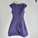 Halston Heritage NEW  Sleeveless Silk Dress Purple Fit And Flare Size 4 Photo 3