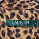 Ralph Lauren Lauren  Leopard Print Satin Pajama Top Photo 8