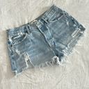 AGOLDE  Parker Vintage Distressed Cut Off Denim Shorts Size 28 Photo 2