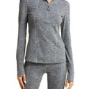 Zella 💕 Basalt Jacquard Half Zip Running Top ~ Grey Shade Swell Jacquard XL NWT Photo 0