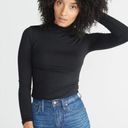 Marine layer  Turtleneck Top Black Women's Size Medium Pullover Long Sleeve Photo 0