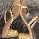 A New Day Straw Boho Strappy Sandals Wedges Heels Photo 3