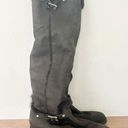 Jimmy Choo  Leather Over The Knee Shearling Trim Boots Brown Women's 37.5 / 7.5 Photo 0