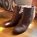 American Eagle Rope Detailed Brown Heeled Booties Photo 0