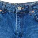 Topshop  Moto Girlfriend Shorts Medium Wash Cutoff Denim Frayed Hem High Waisted Photo 3