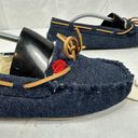 SO  Women's Embroidered Rose Denim Moccasin Slippers Size XL Photo 6