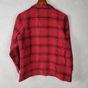 Coldwater Creek  Womens Shirt Size M Red Holiday Plaid Silk Lightweight Button Up Photo 2