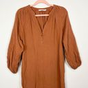 Lush Clothing Lush Orange Gauzy Cotton Oversized Midi Shirt Dress Size Small Photo 3