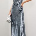 Line and Dot Shimmery glow Maxi Dress. Photo 0